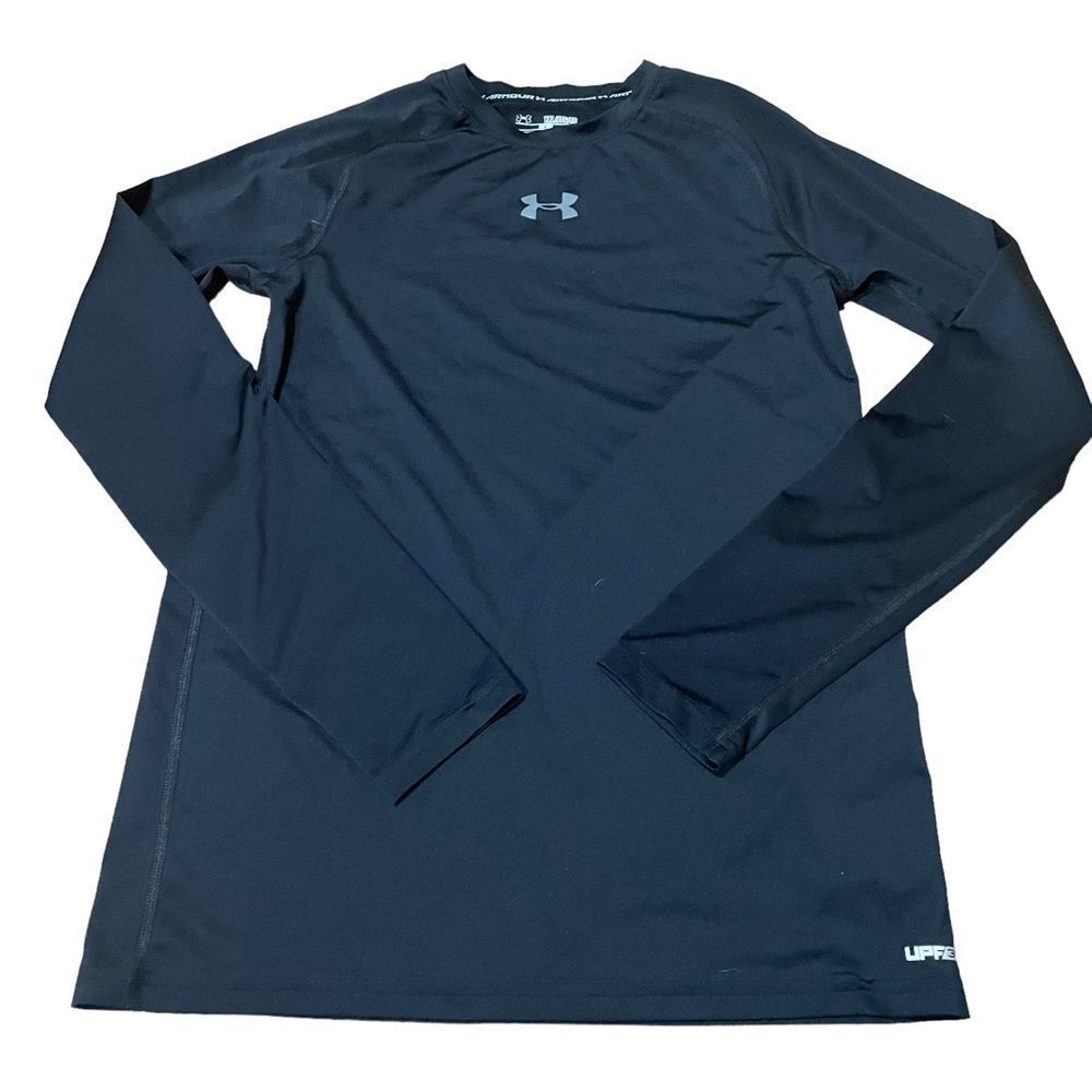 Under Armour Black Fitted Long Sleeve Athletic T-Shirt